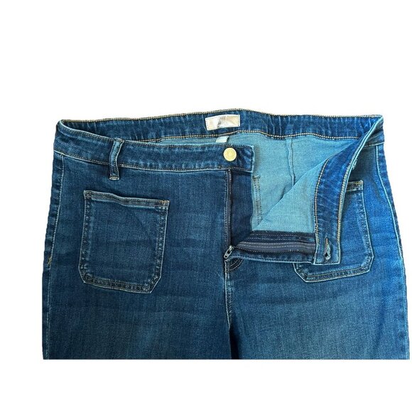 KUT from the Cloth Ana High Rise Flare Jeans Stretch Blue Womens Size 18 Tall - Picture 5 of 11